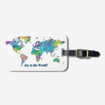 Wereldkaart unieke Waterverf splitsen