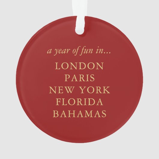 Wereldkaart Vacation Travel Keepomwille Personated Ornament (achterkant)