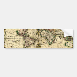 wereldkaart van 1689 Gifts Bumpersticker