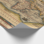  Wereldkaart van Abraham Ortelius 1564 Cadeaupapier (Hoek)