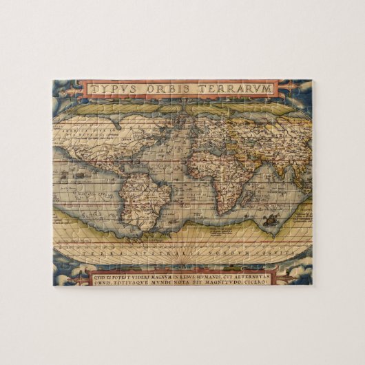  Wereldkaart van Abraham Ortelius 1564 Legpuzzel (Horizontaal)