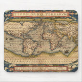  Wereldkaart van Abraham Ortelius 1564 Muismat (Voorkant)
