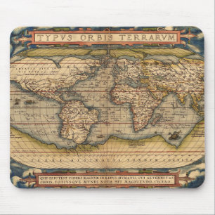  Wereldkaart van Abraham Ortelius 1564 Muismat