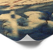  Wereldkaart van Abraham Ortelius 1564 Poster (Hoek)