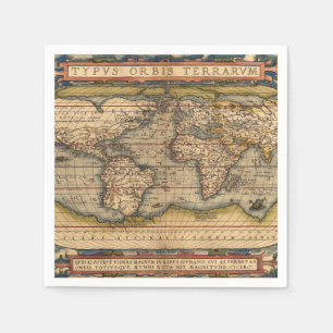 Wereldkaart van Abraham Ortelius 1564 Servet