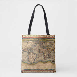 Wereldkaart van Abraham Ortelius 1564 Tote Bag