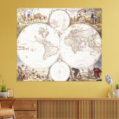 Wereldkaart van Atlas Maior Canvas Afdruk (Insitu (Woonkamer))