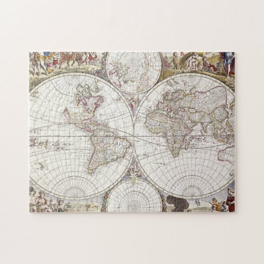 wereldkaart van Atlas Maior Legpuzzel (Horizontaal)