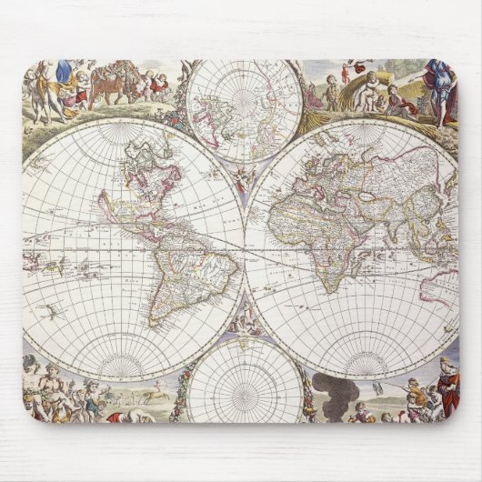 wereldkaart van Atlas Maior Muismat (Voorkant)