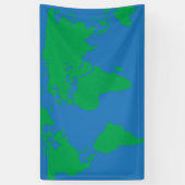 Wereldkaart van continenten Achtergrond Spandoek (Verticaal)