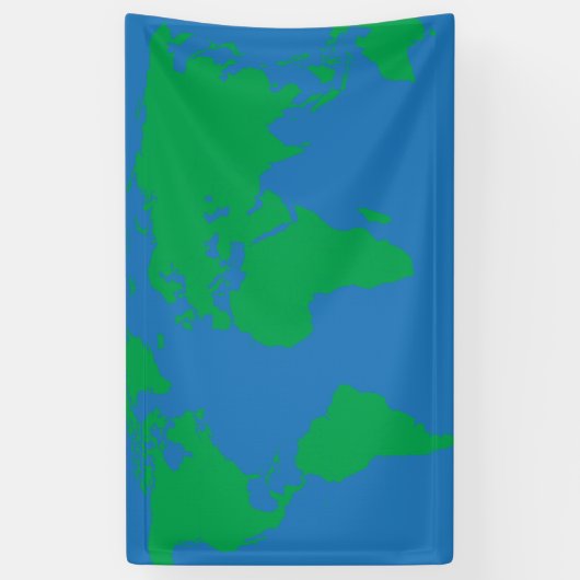 Wereldkaart van continenten Achtergrond Spandoek (Verticaal)