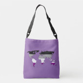Wereldkaart van de asexualiteit-pride crossbody tas (Achterkant)