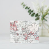 Wereldkaart van de British Possessions in 1904 Briefkaart (Staand voorkant)