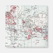 Wereldkaart van de British Possessions in 1904 Magneet (Voorkant)