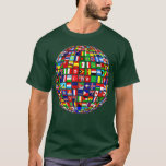 Wereldkaart van de internationale vlaggen t-shirt<br><div class="desc">Internationale Wereldkaart van de vlaggen in de wereld .</div>