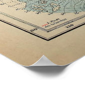 Wereldkaart van de  kolonies in Spanje en Portugal Poster (Hoek)