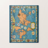 Wereldkaart van de luchtvaart legpuzzel (Verticaal)