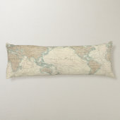 wereldkaart van de verzendkanalen lichaamskussen (Achterkant)