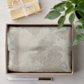 wereldkaart van de verzendkanalen tissuepapier (Geschenk)