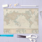 wereldkaart van de verzendkanalen tissuepapier (Craft)