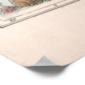 Wereldkaart van de  vulkaan en de aardbeving (1852 poster (Hoek)