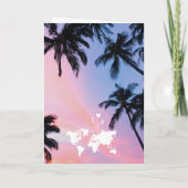 Wereldkaart van de weduwenpalm bestemming (Achterkant)