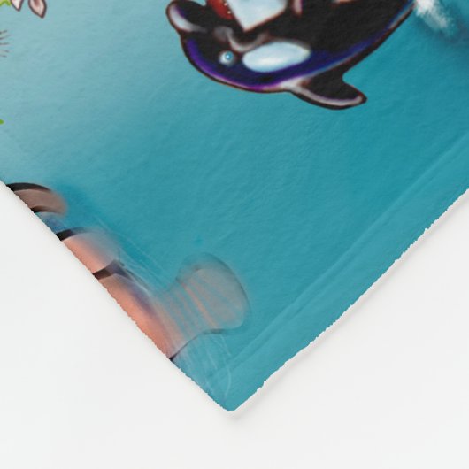 Wereldkaart van dieren fleece deken (Hoek)