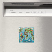 Wereldkaart van dieren magneet (Insitu (Vaatwasser))