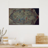 Wereldkaart van Genua, ontworpen door Toscanelli Poster (Keuken)