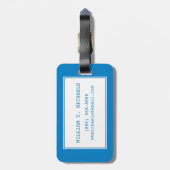 wereldkaart van geometrische vormen bagagelabel (Achterkant verticaal)