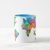 wereldkaart van geometrische vormen mok (Midden)