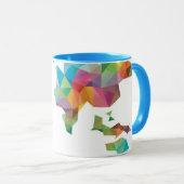 wereldkaart van geometrische vormen mok (Voorkant rechts)