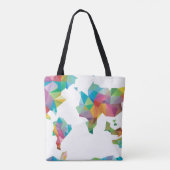 wereldkaart van geometrische vormen tote bag (Achterkant)