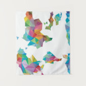 wereldkaart van geometrische vormen wandkleed (Voorkant)