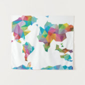 wereldkaart van geometrische vormen wandkleed (Voorkant (horizontaal))