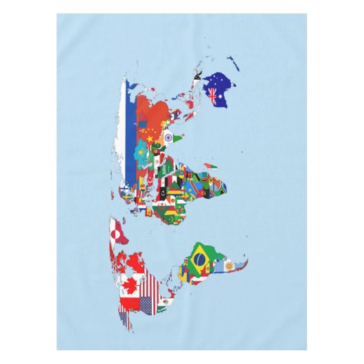 Wereldkaart van het alfabet tafelkleed (Voorkant)