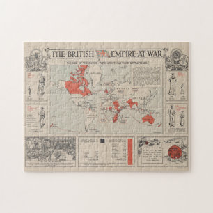  Wereldkaart van het Britse Rijk (1916) Legpuzzel