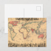Wereldkaart van het Britse Rijk Briefkaart (Voorkant / Achterkant)