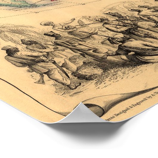 Wereldkaart van het Britse Rijk Poster (Hoek)