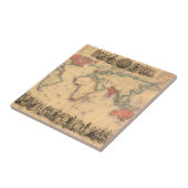 wereldkaart van het Britse Rijk Tegeltje (Zijkant)