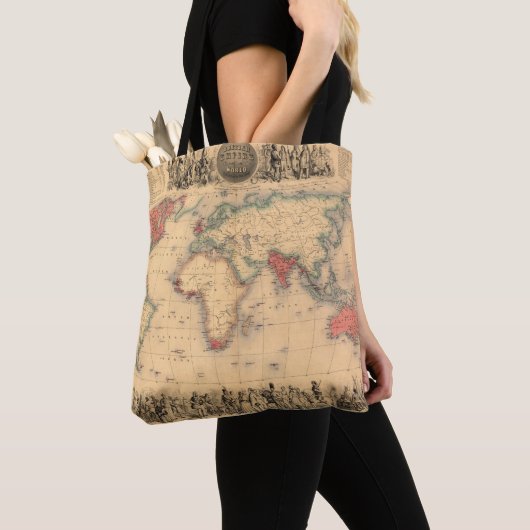 wereldkaart van het Britse Rijk Tote Bag (Dichtbij)