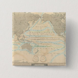 wereldkaart van het klimaat vierkante button 5,1 cm