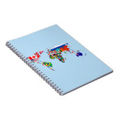 Wereldkaart van het Notitieboek Spiral van de Vlag (Rechterzijde)