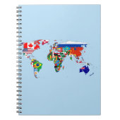 Wereldkaart van het Notitieboek Spiral van de Vlag (Voorkant)