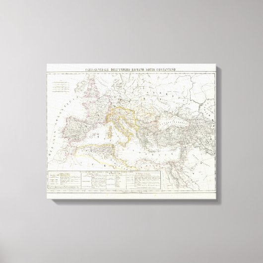 Wereldkaart van het oostelijk halfrond canvas afdruk (Voorkant)