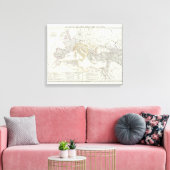 Wereldkaart van het oostelijk halfrond canvas afdruk (Insitu (Woonkamer))