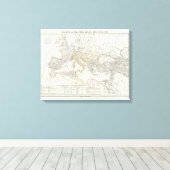 Wereldkaart van het oostelijk halfrond canvas afdruk (Insitu (Houten vloer))
