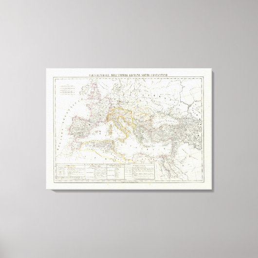 Wereldkaart van het oostelijk halfrond canvas afdruk (Voorkant)