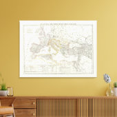 Wereldkaart van het oostelijk halfrond canvas afdruk (Insitu (Woonkamer))