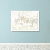 Wereldkaart van het oostelijk halfrond canvas afdruk (Insitu (Houten vloer))